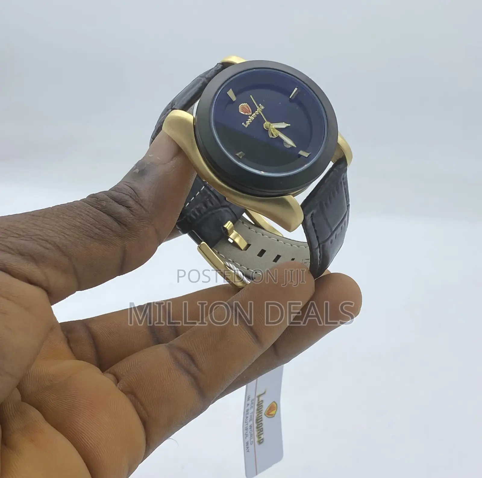 Casual Leather Strap Women's Wrist Watch Black