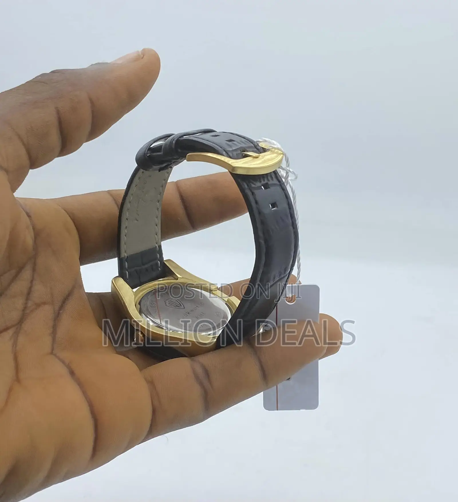 Casual Leather Strap Women's Wrist Watch Black