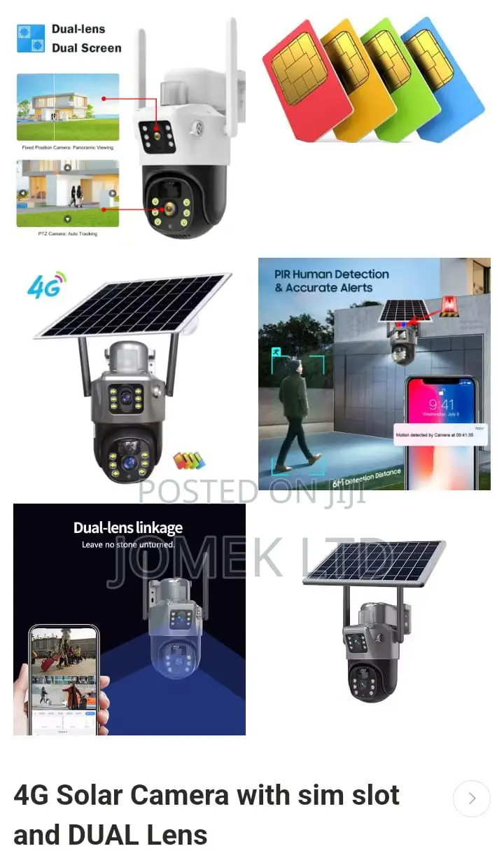 CCTV Solar PTZ 4g Dual Lens Camera