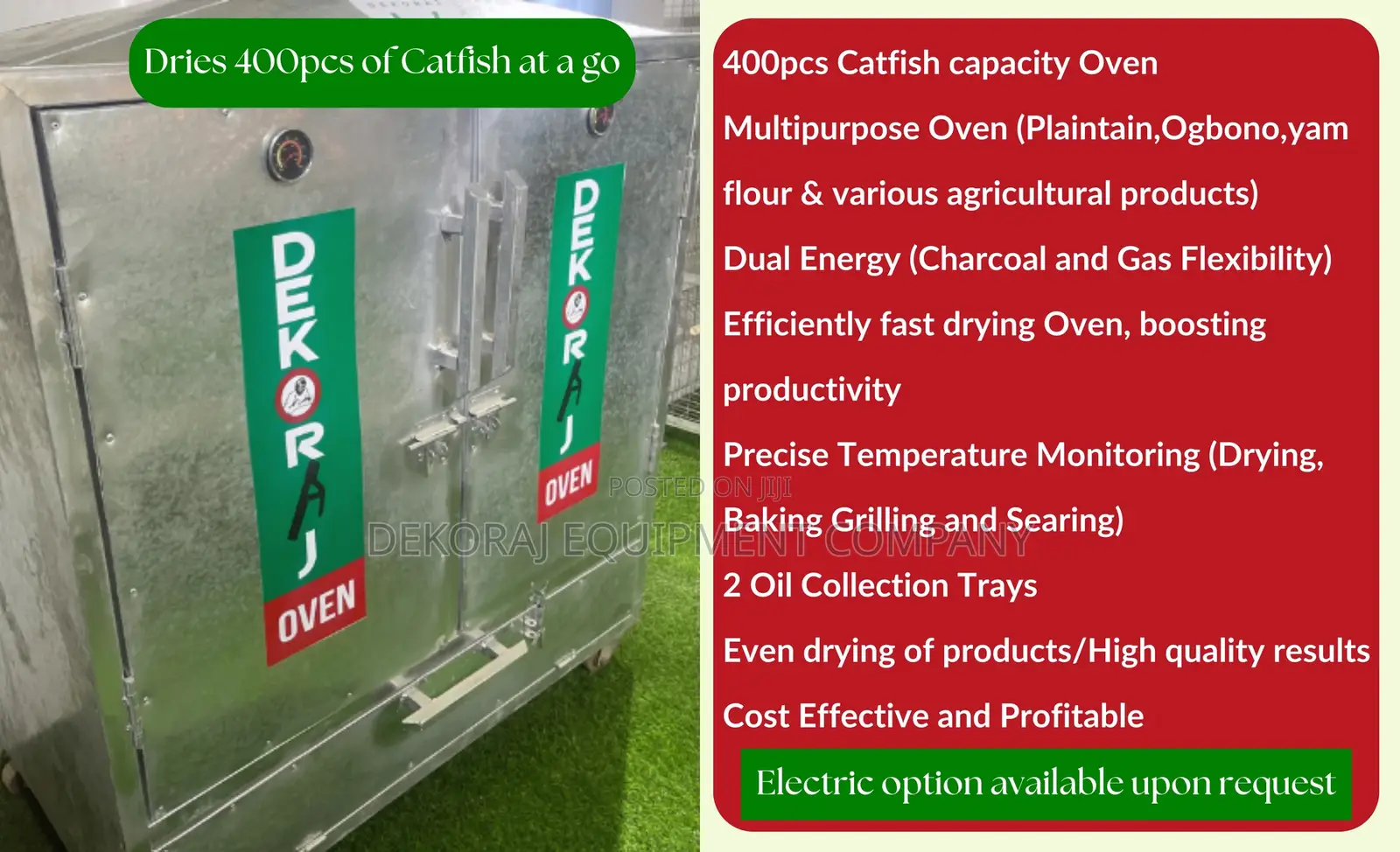 Dry 400 Catfish Oven With Our High Capacity Advanced Oven