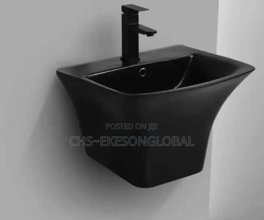 Wall Hung Matt Black Basin