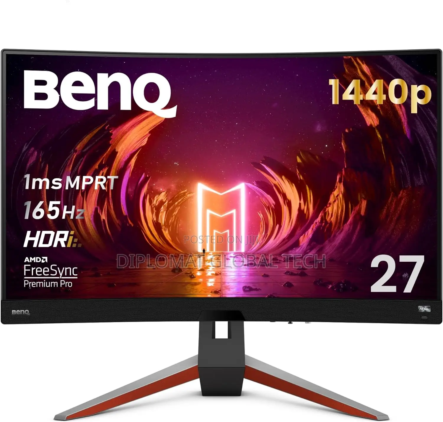 Benq Mobiuz Ex2710r 27 Inch QHD 1440p Curved Gaming Monitor