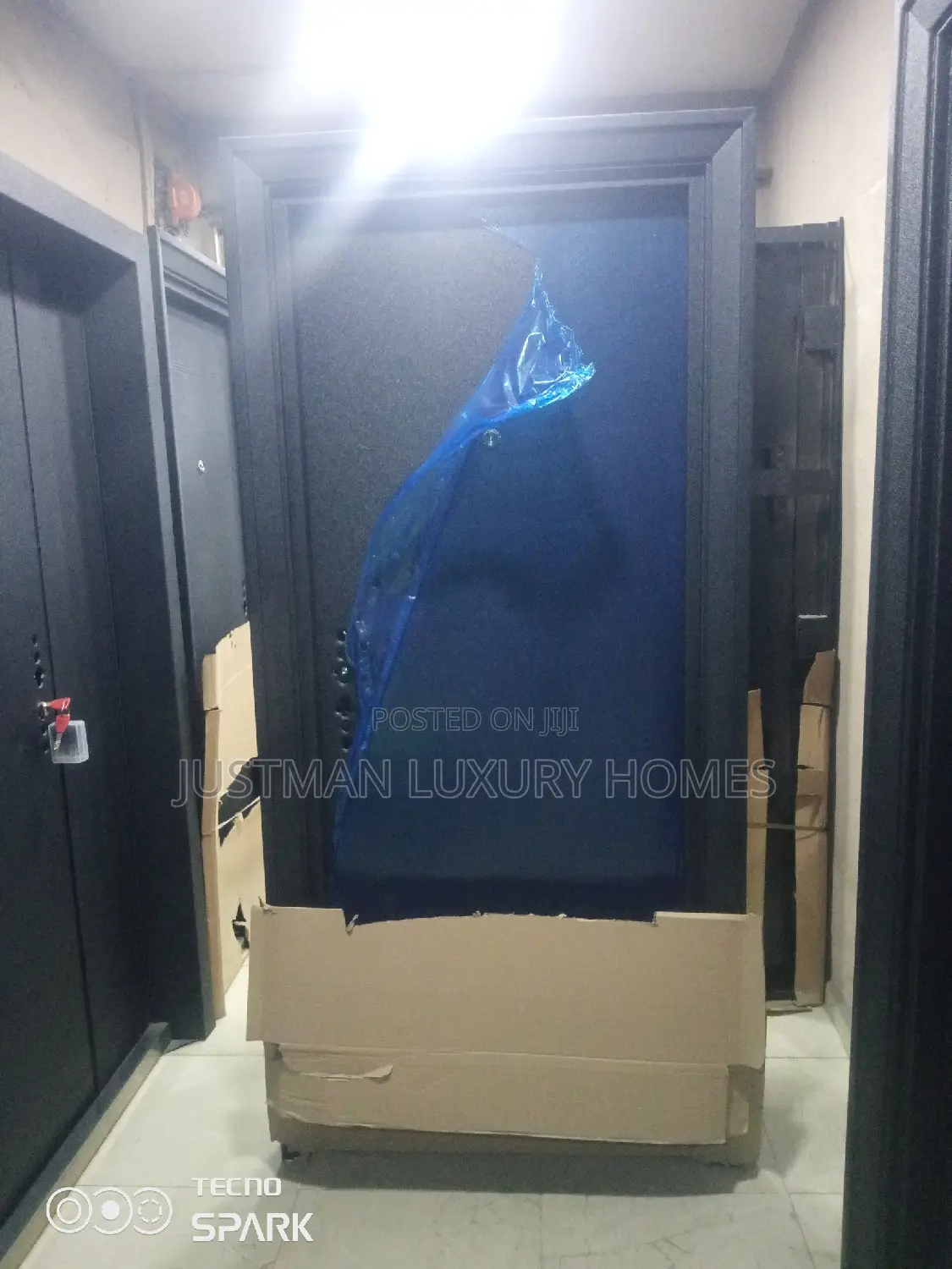 Plain Black German Standard Security Steel Door(3ftx7ft)