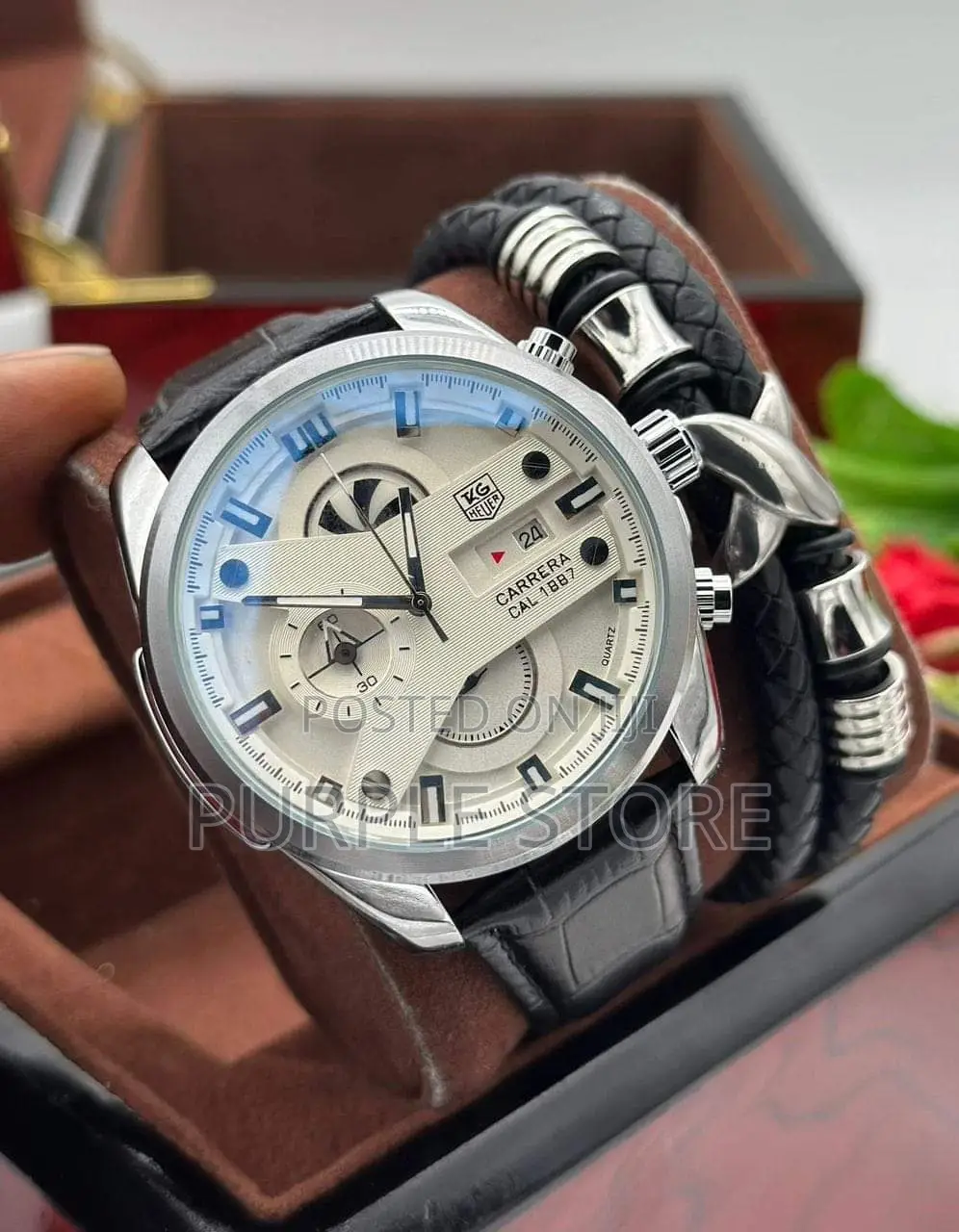 Tag Heuer Chronograph Watch and Bracelet Set