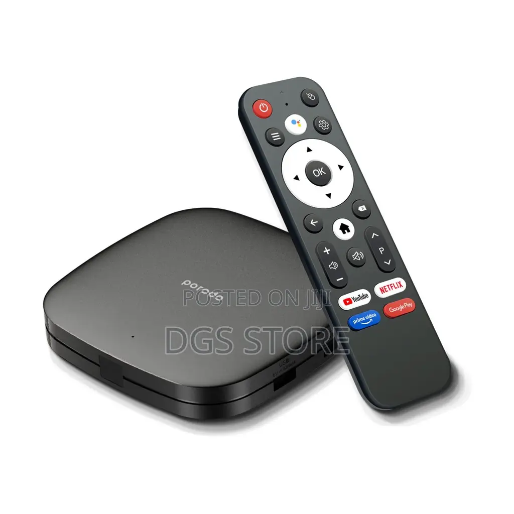 Porodo Android TV Box Video Streaming 2gbram8gbromsupport