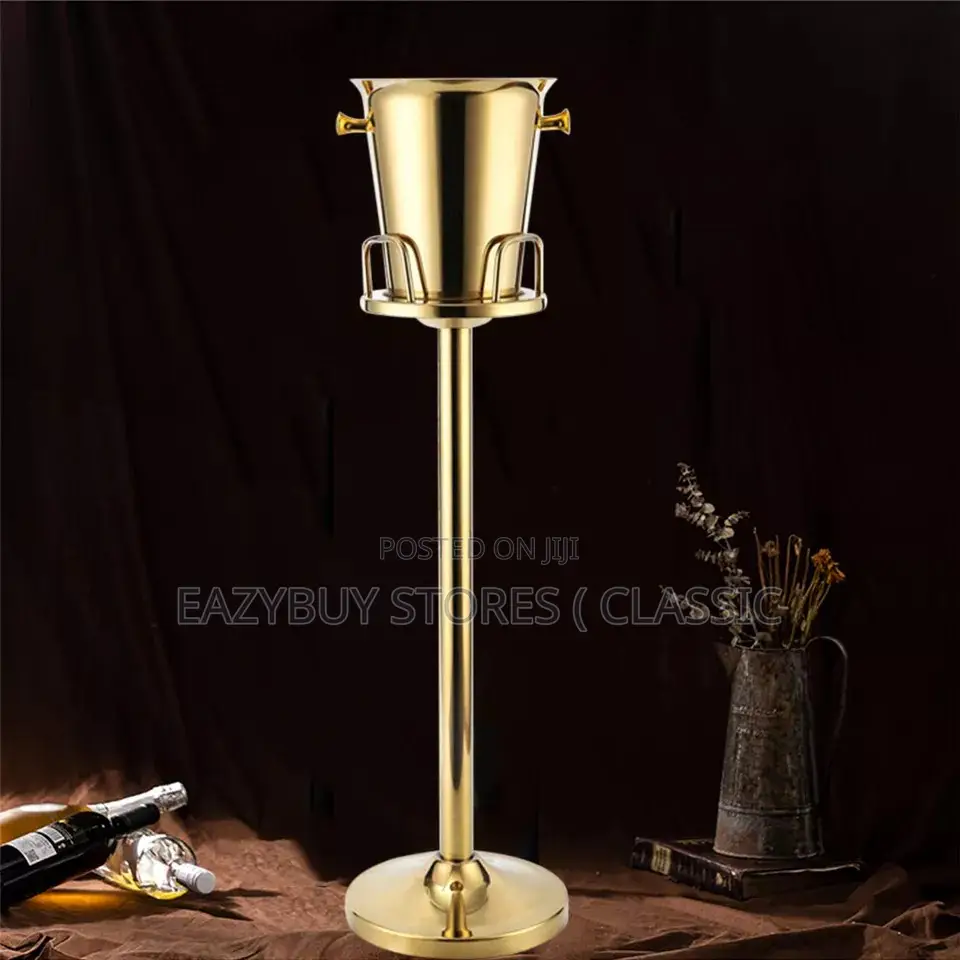 Stainless Steel Champagne Wine Ice Bucket With Stand
