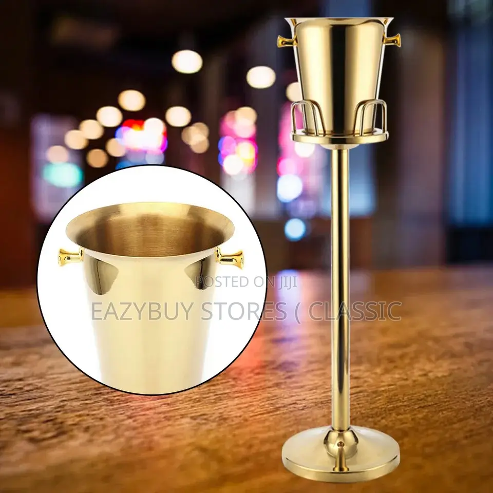Stainless Steel Champagne Wine Ice Bucket With Stand