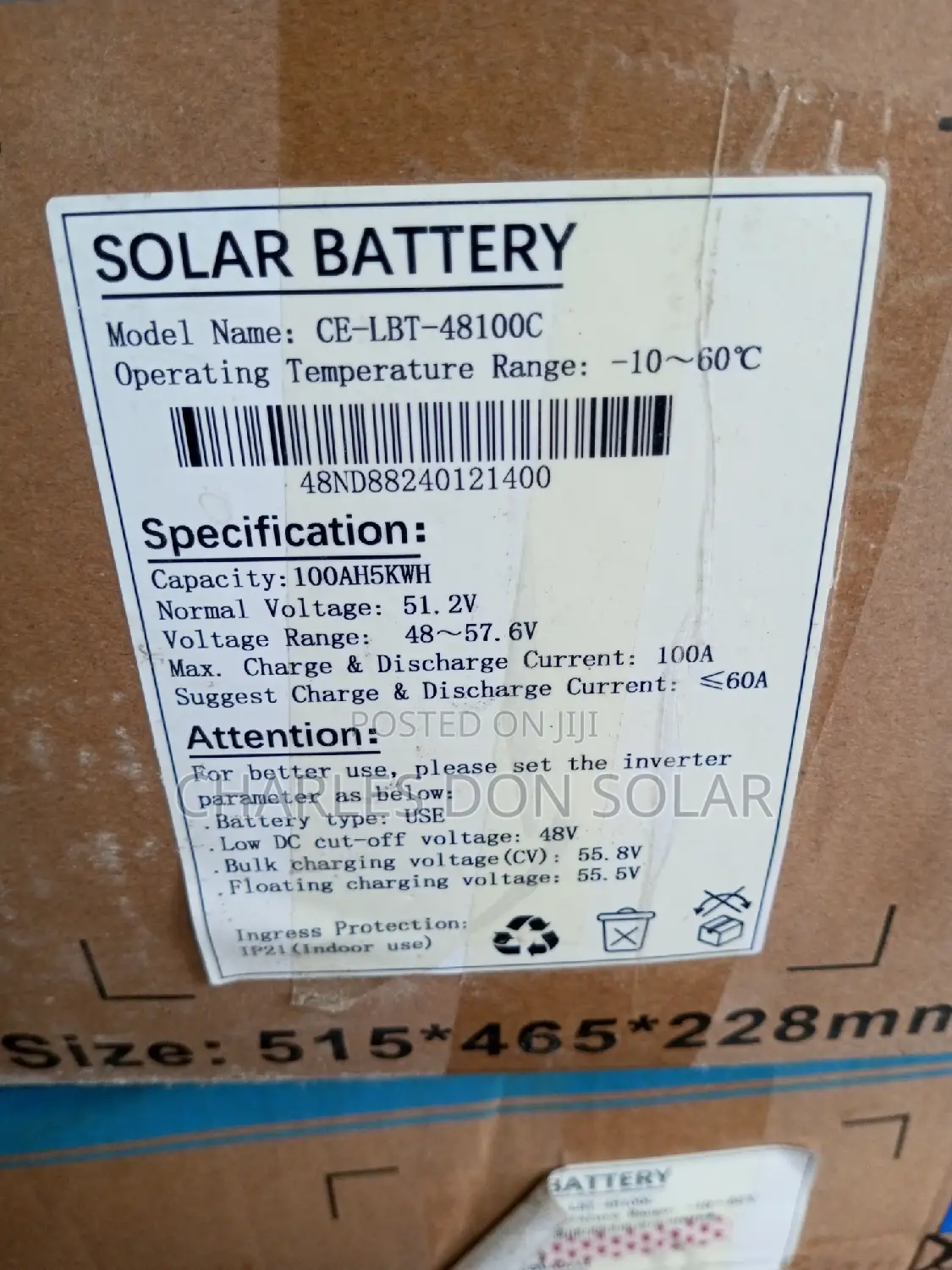 5kwh 48v Cworth Lithium Battery