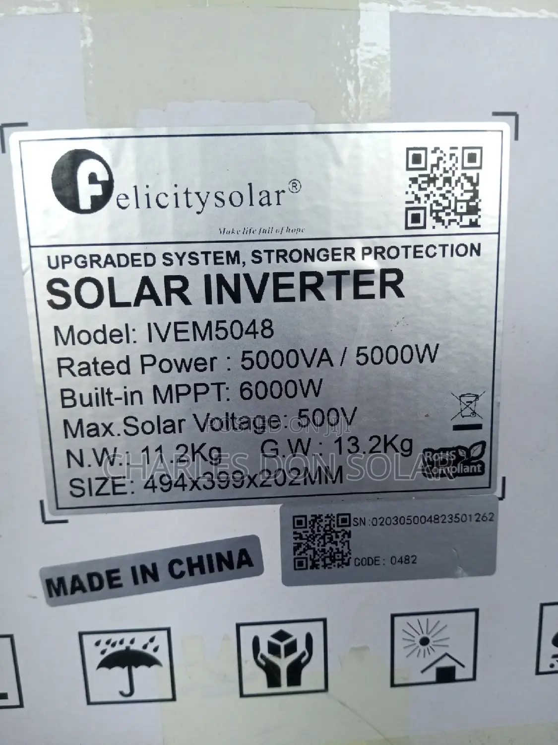 Felicity Hybrid Inverter 5kva 48v Available in Stock