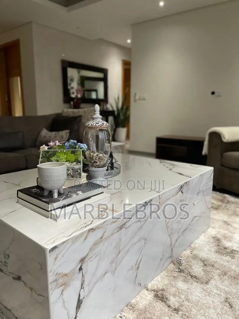MB17, Marble Coffee Table And Side Stools