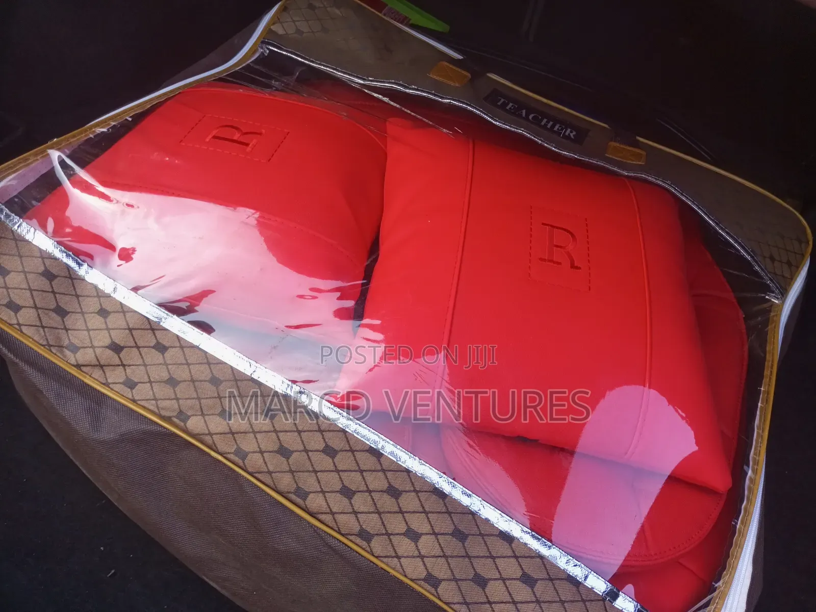 Pure Red Quality Grade Leather Seat Cover