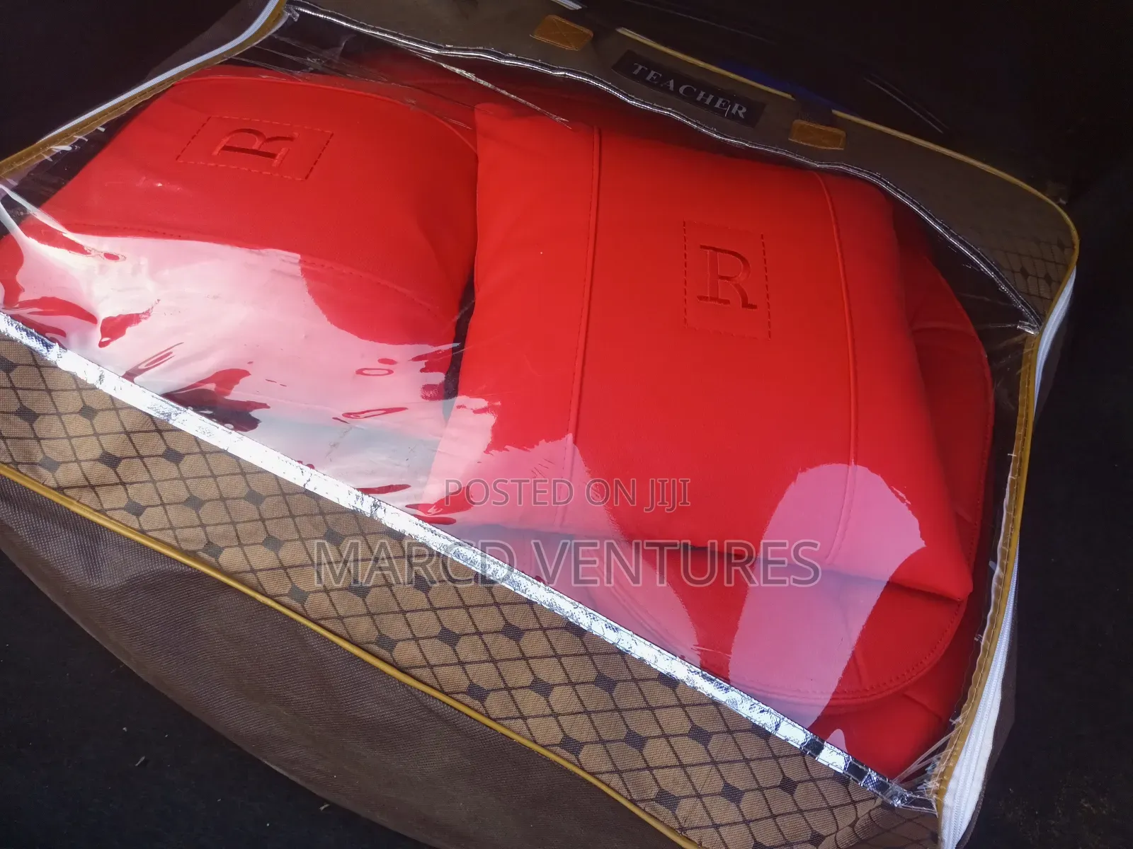 Pure Red Quality Grade Leather Seat Cover