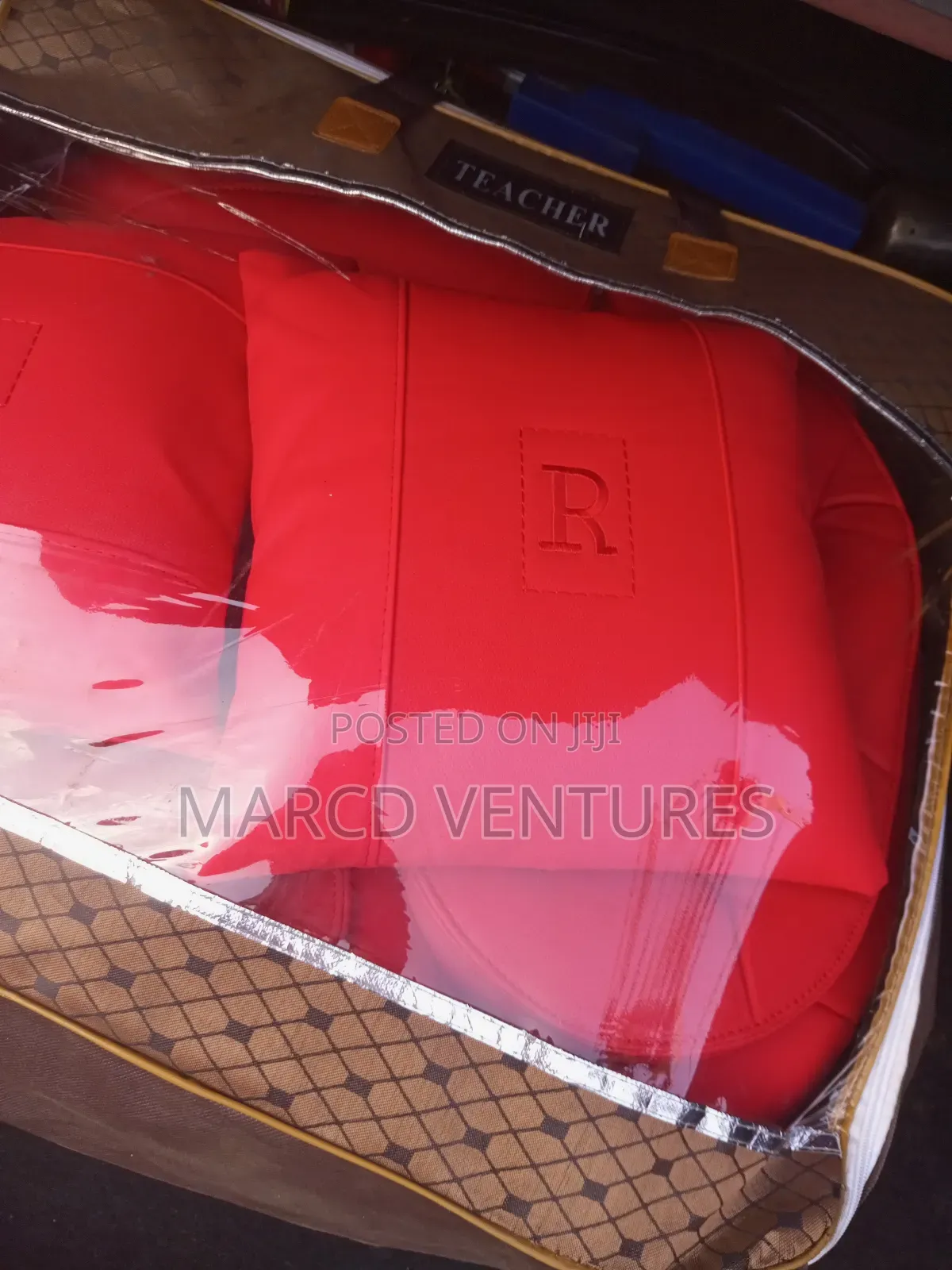 Pure Red Quality Grade Leather Seat Cover