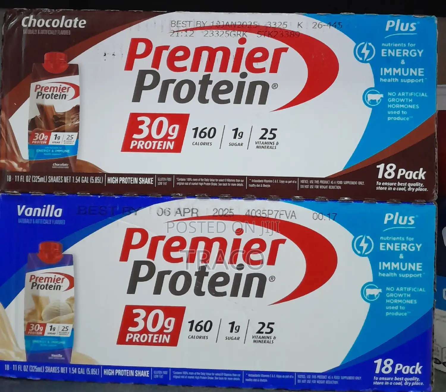 Premier Protein High Protein Shake Vanilla - 18 Bottles