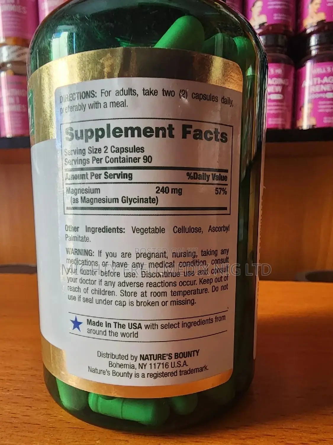 Nature's Bounty Magnesium Glycinate X 180