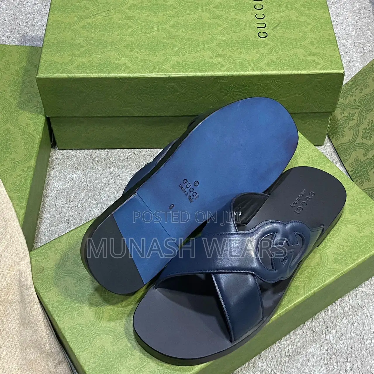 Original Italian Leather Gucci Slipers