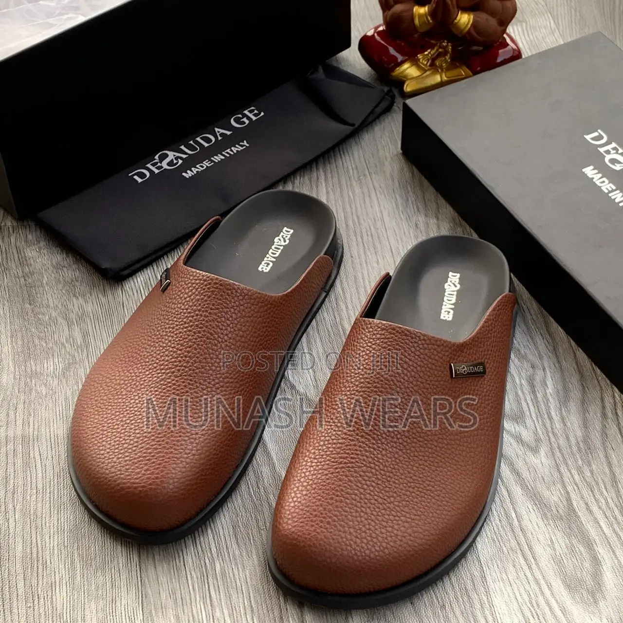 Italian Deudage Leather Mule