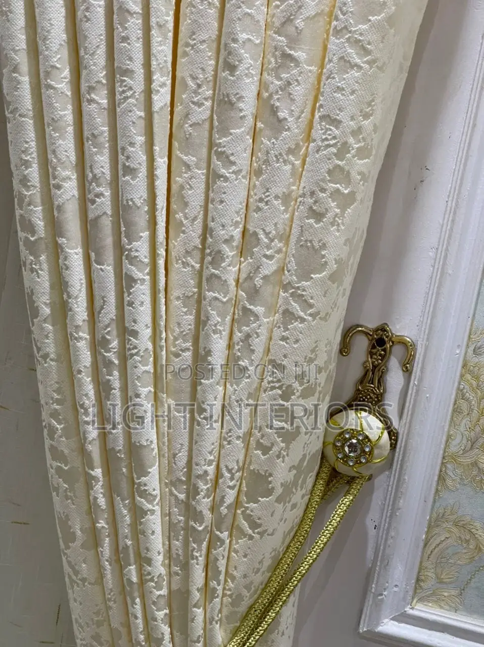 Cream Color Curtains With Draft