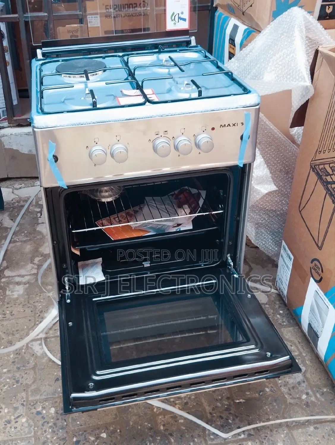 Maxi 4 Burner (3 Gas, 1 Electric) Standing Gas Cooker