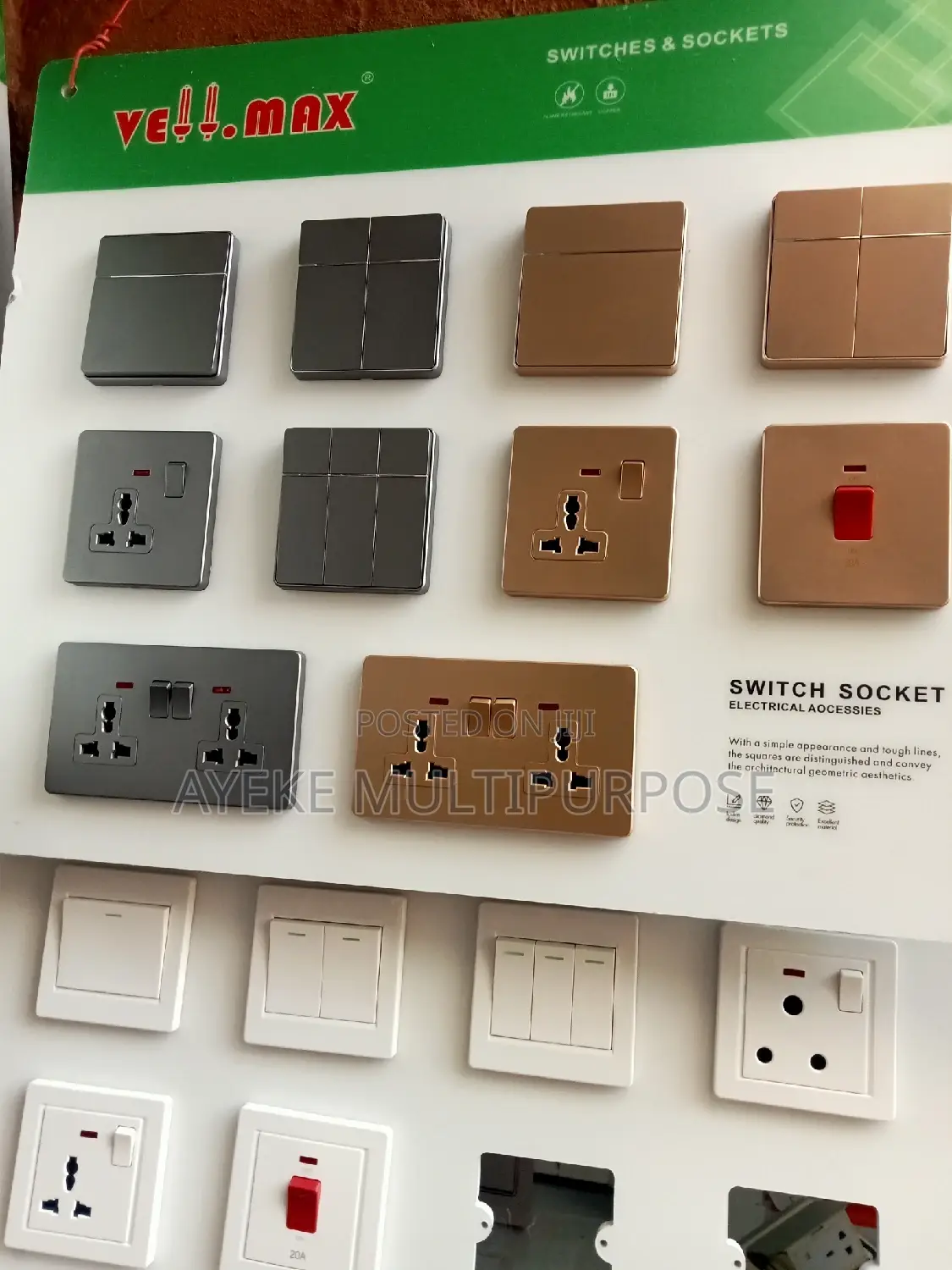 Original Switches and Sockets Big Button
