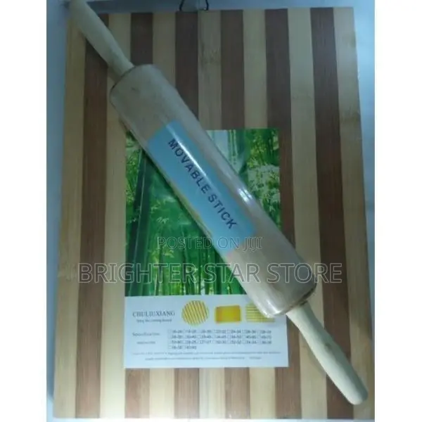 New Bamboo Chopping Board and Movable Rolling Pin