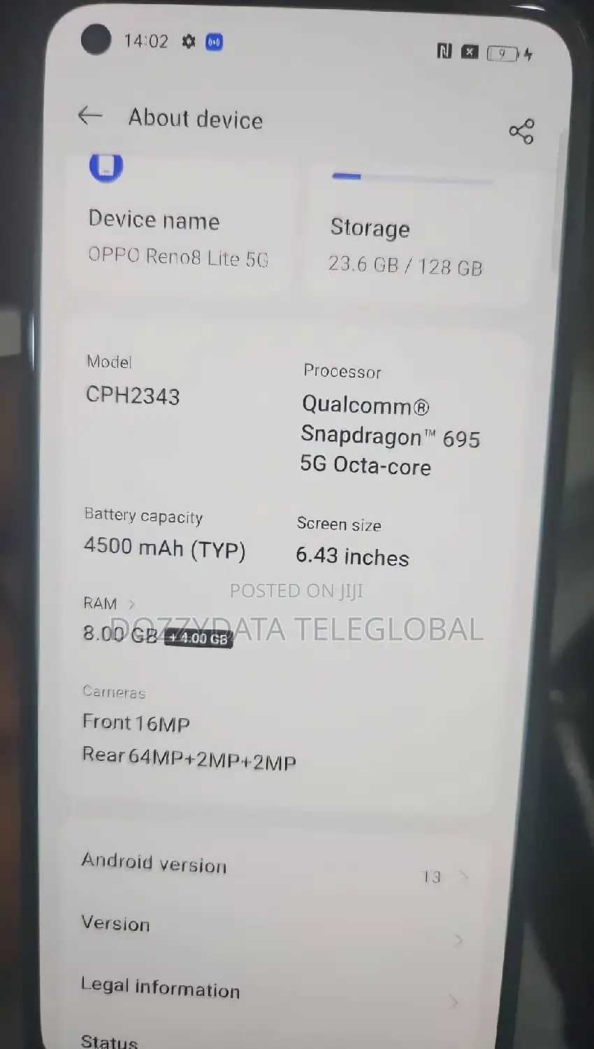 Oppo Reno8 Lite 128 GB