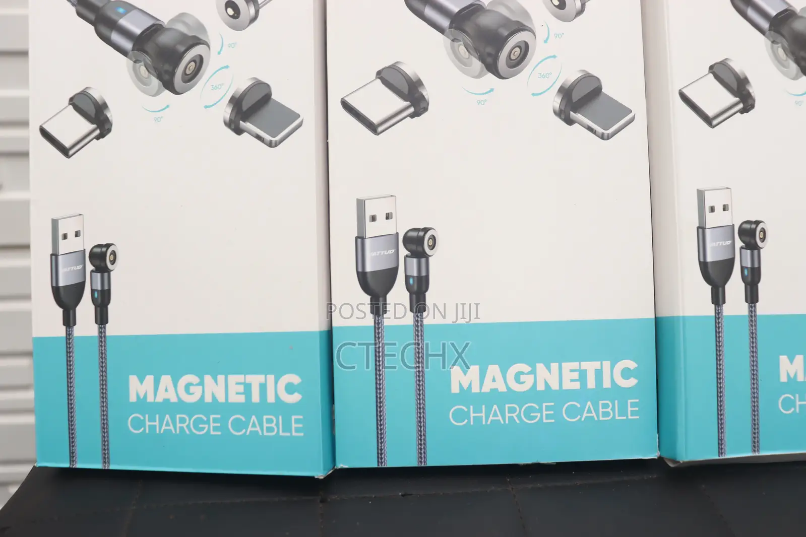 Magnetic Charging Cable 4-Pack[1ft/3ft/6ft/10ft] 360° + 180°