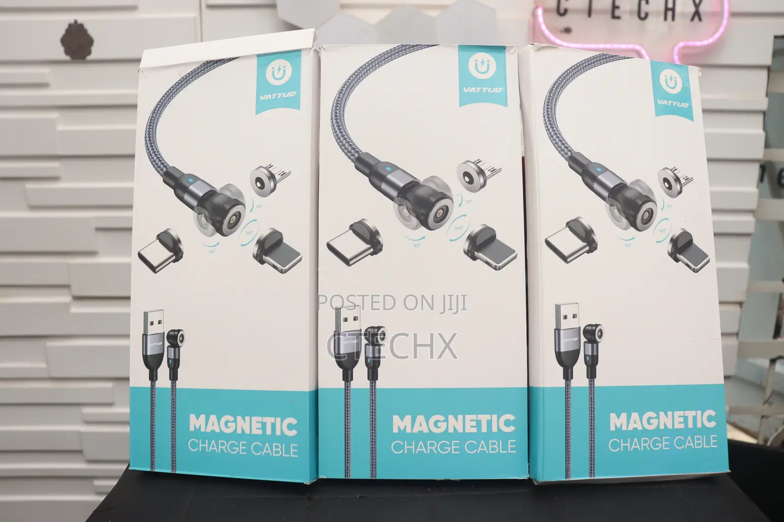 Magnetic Charging Cable 4-Pack[1ft/3ft/6ft/10ft] 360° + 180°