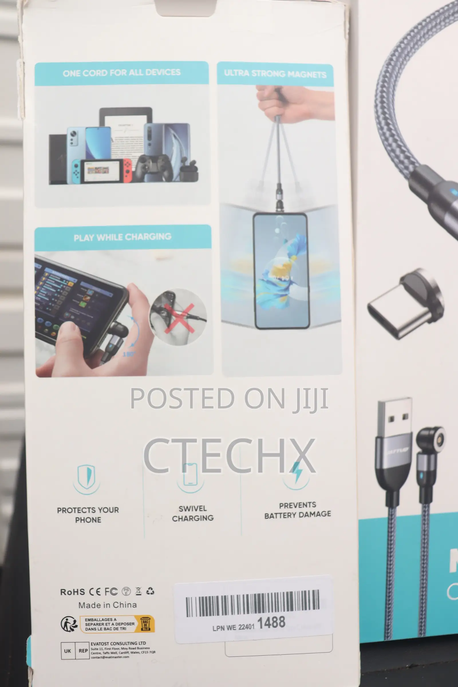 Magnetic Charging Cable 4-Pack[1ft/3ft/6ft/10ft] 360° + 180°