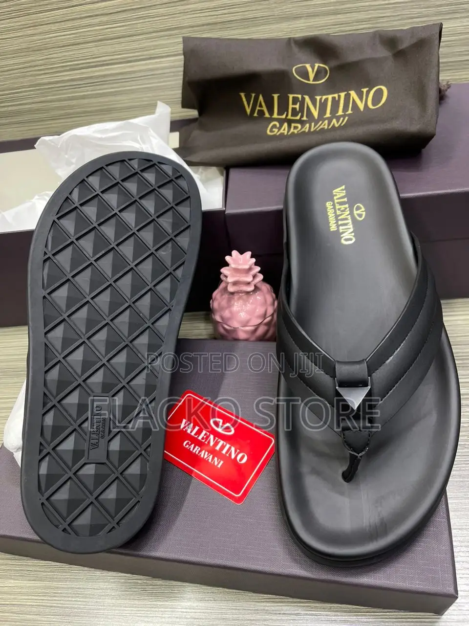 Original Valentino Garavani Leather Slippers