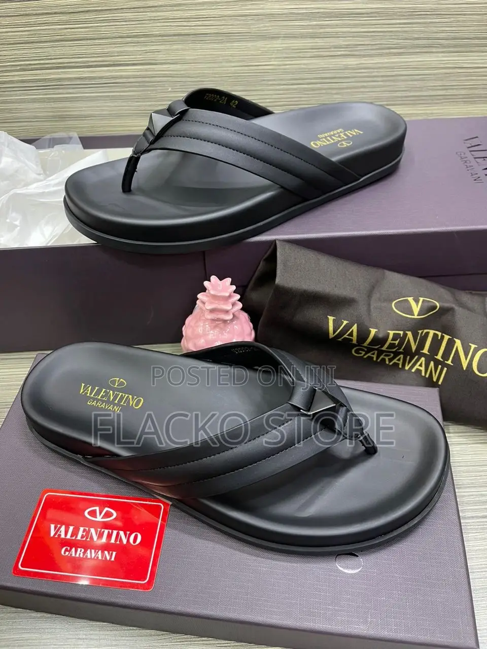 Original Valentino Garavani Leather Slippers