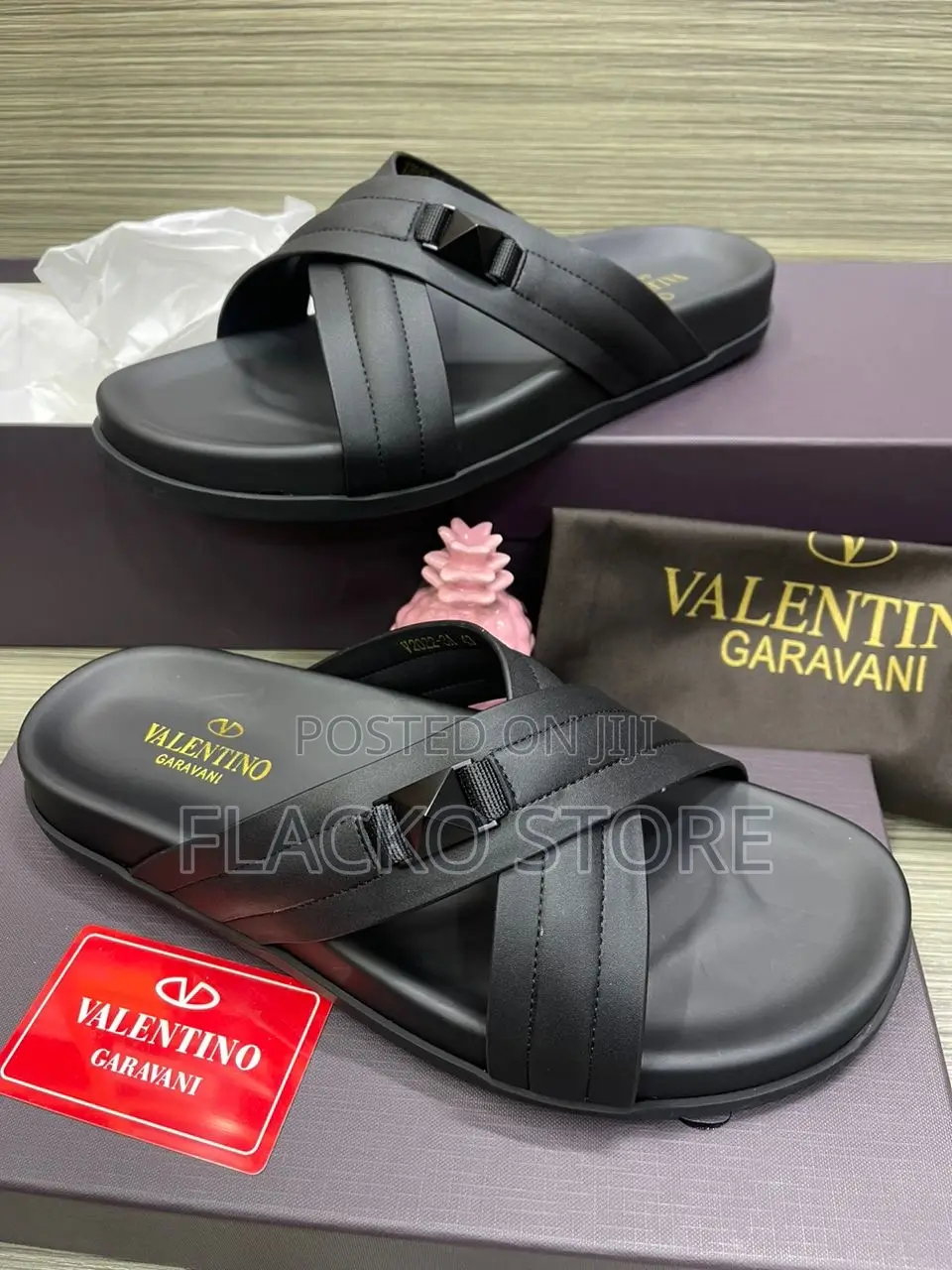 Original Valentino Garavani Leather Slippers