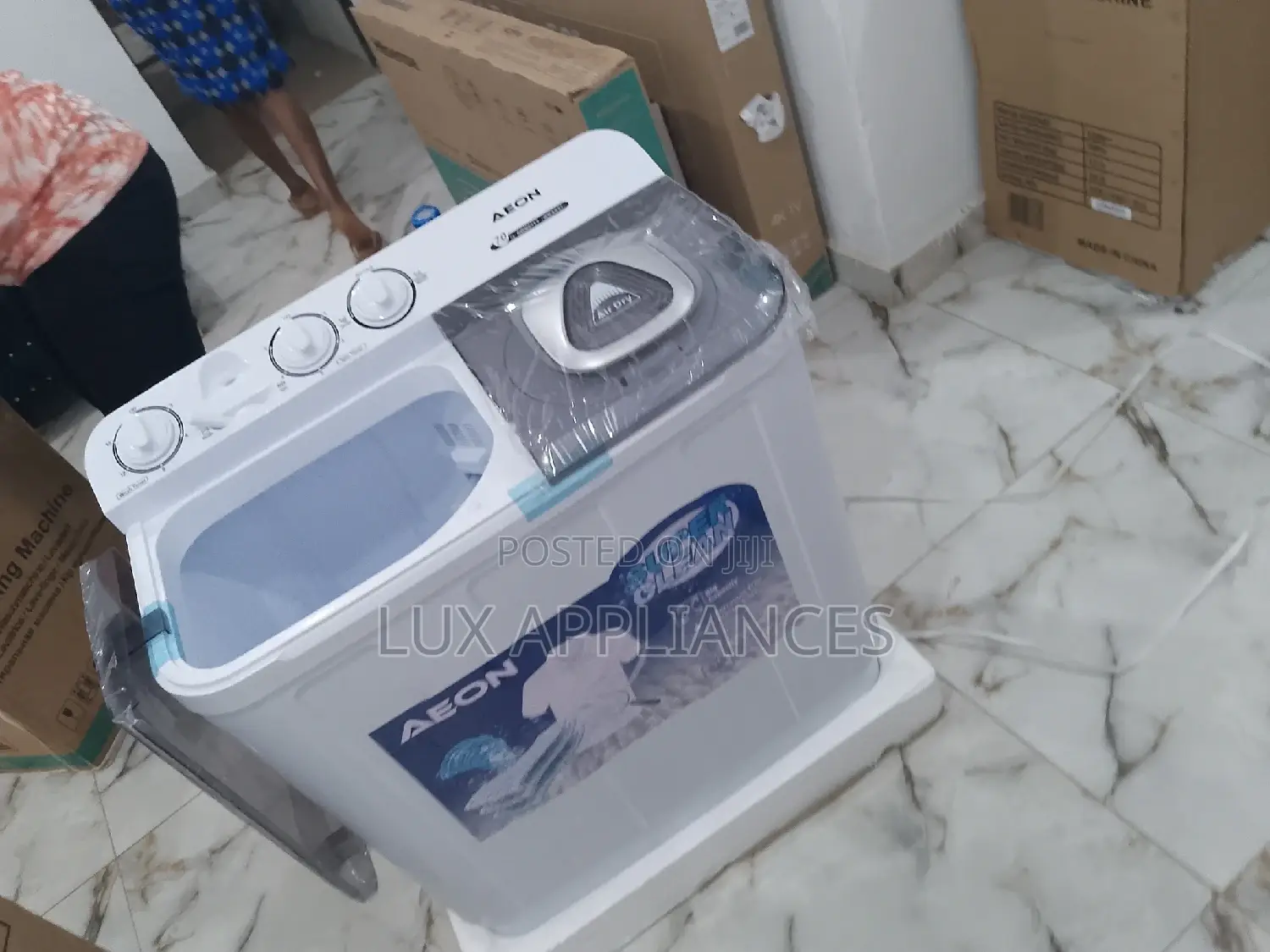 Aeon 7kg Twin Tub Washing Machine- Wash/Spin/Drain