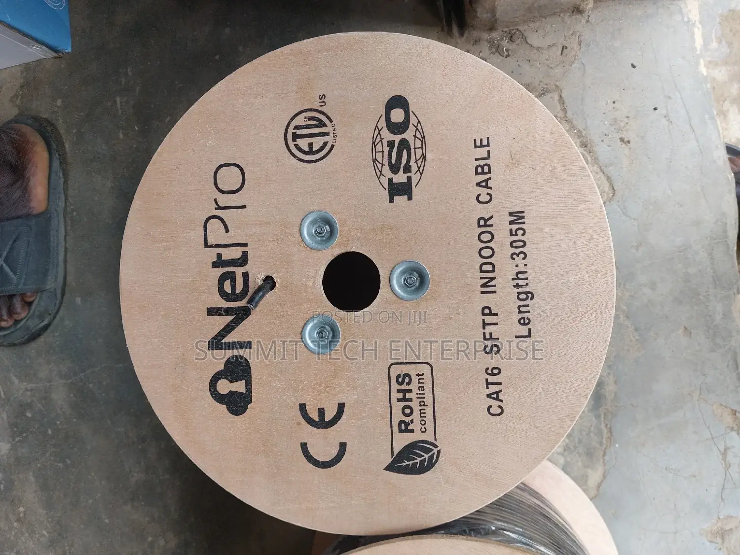 Netpro Cat6 SFTP Cable 305M Pure Copper Outdoor Black