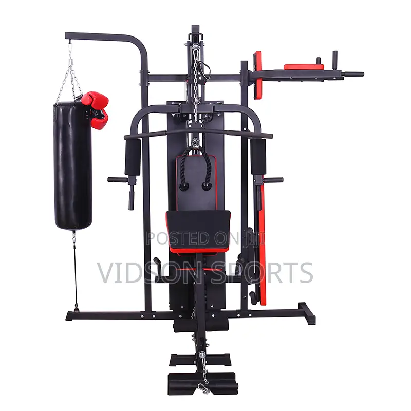 3 Station Gym With Punching Bag