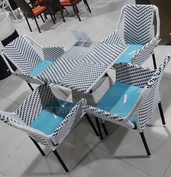 Rattan Chair and Tablefor Outdoor Functions