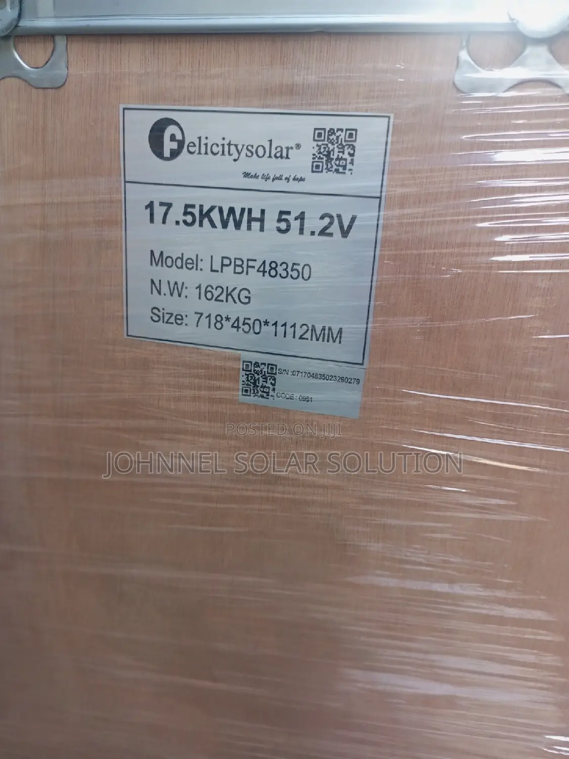 17.5kwh 51.2volts Felicity Solar Lithium Battery