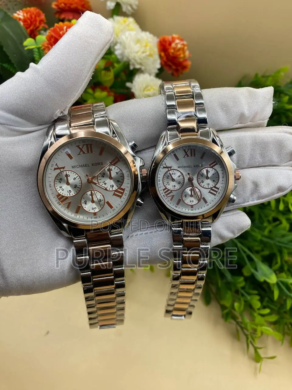 Michael Kors Couples Wristwatch, Male and Female