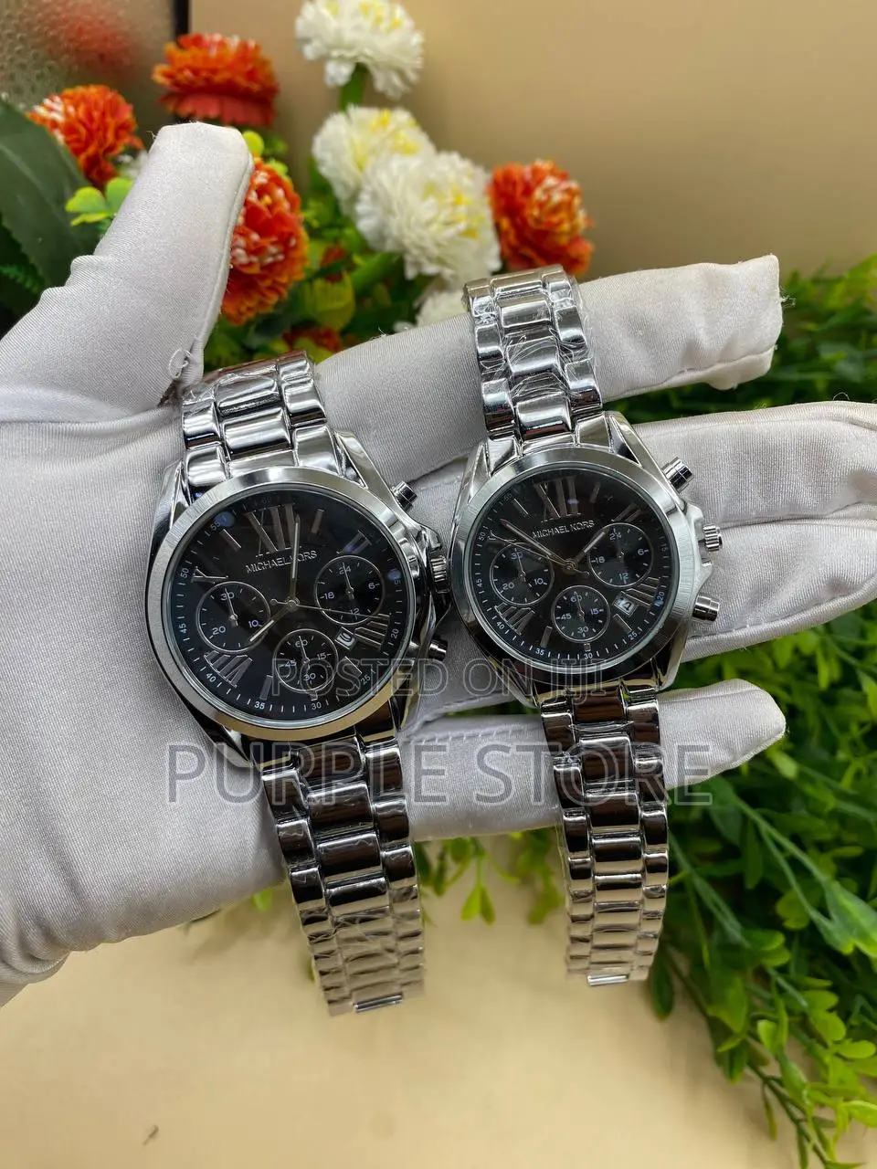 Michael Kors Couples Wristwatch, Male and Female
