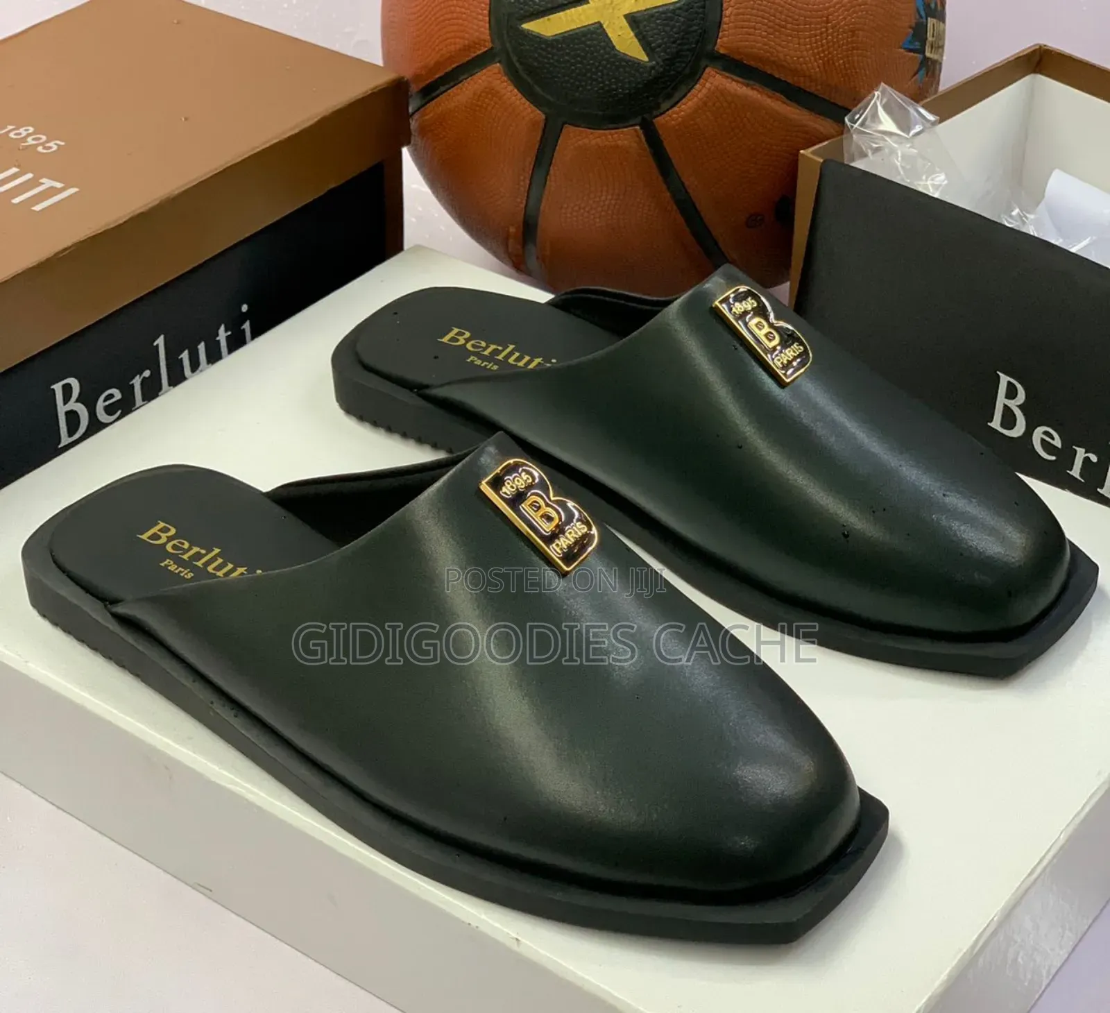 Berluti Mules White/Brown/Black