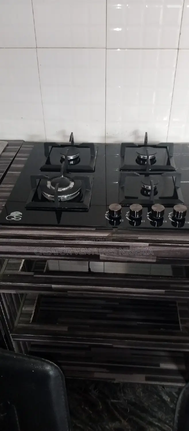 Table Gas Cabinet ,4 by 4 Glass Built-in Gas Cooker