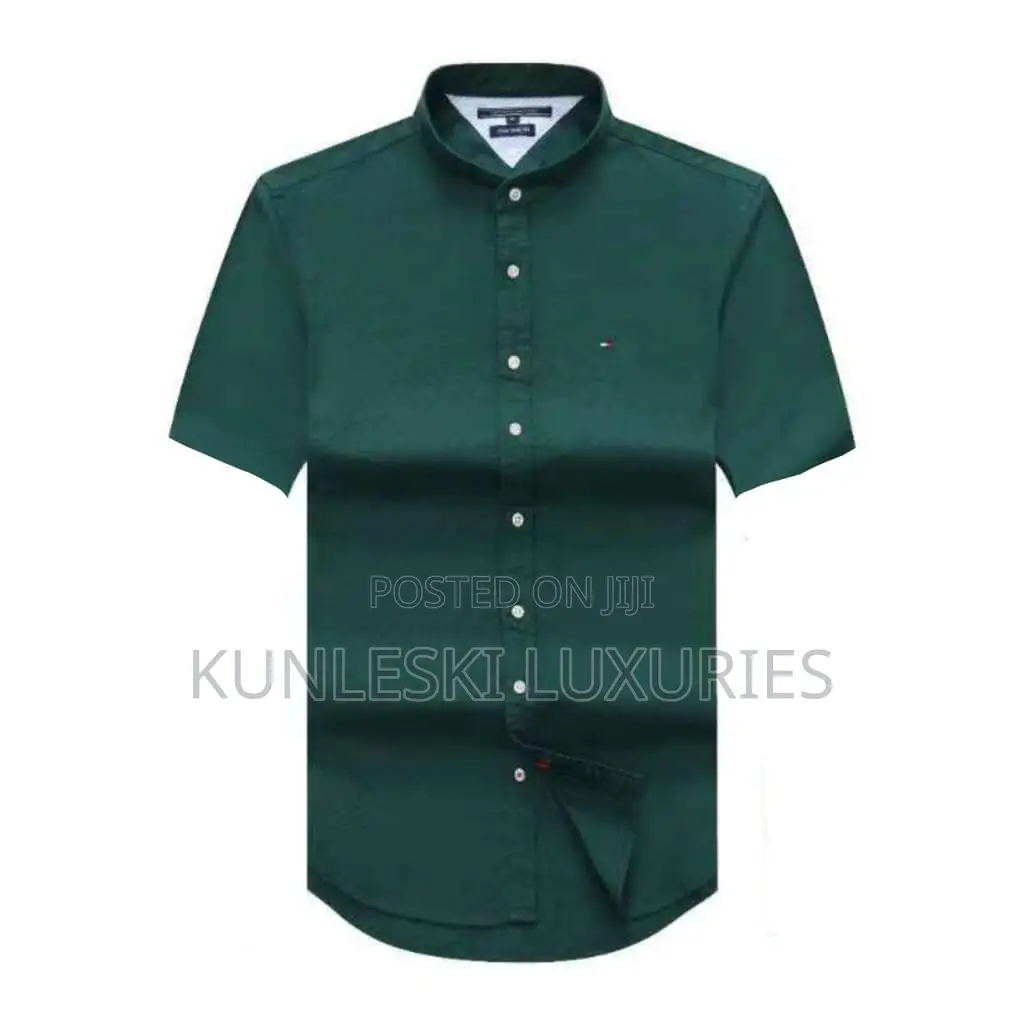 Original Tommy Hilfiger Mandarin Neck Short Sleeve Shirt