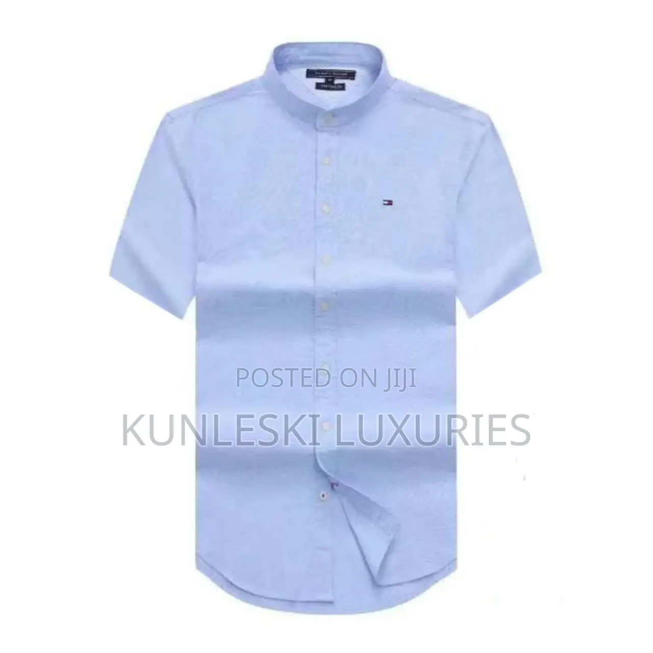 Original Tommy Hilfiger Mandarin Neck Short Sleeve Shirt
