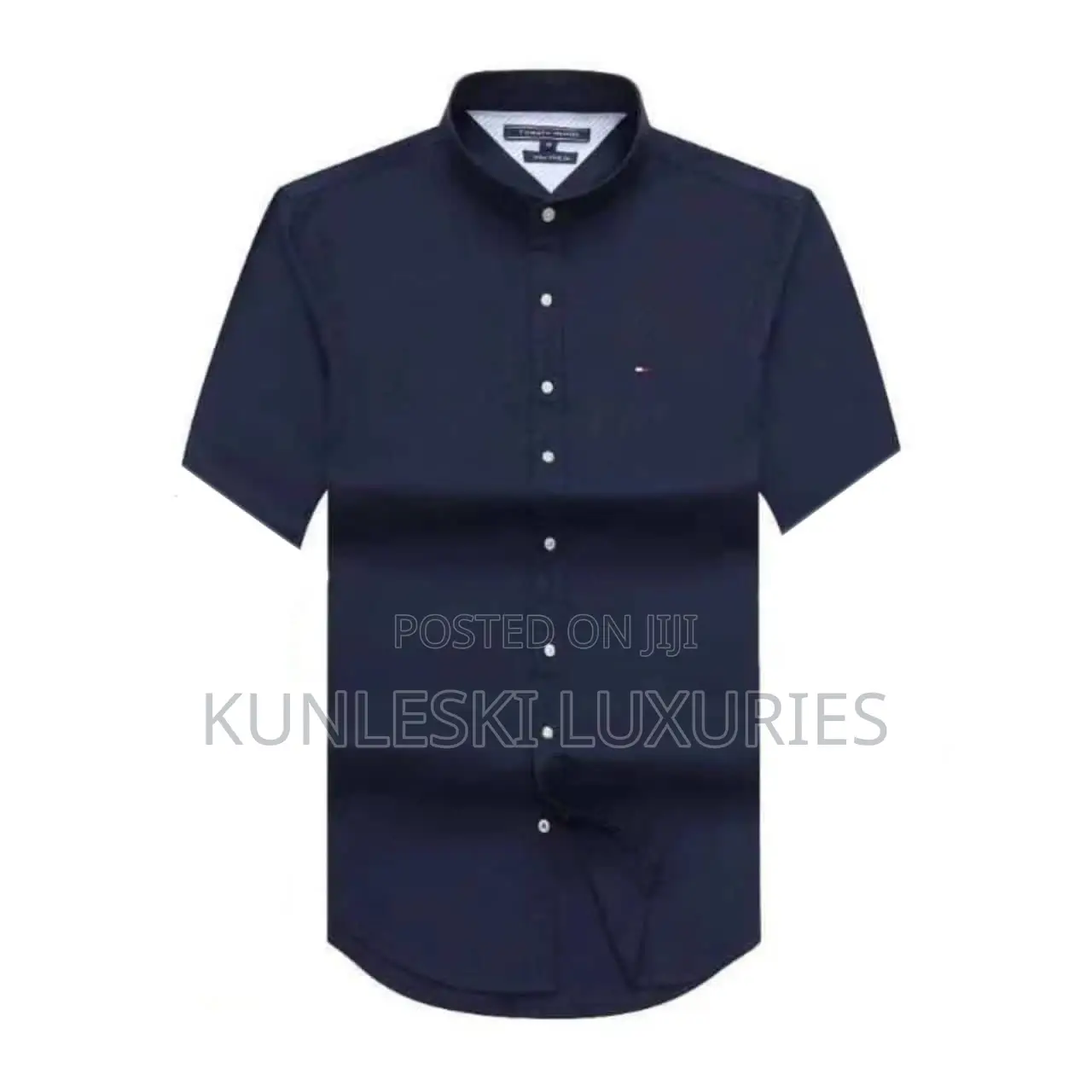 Original Tommy Hilfiger Mandarin Neck Short Sleeve Shirt
