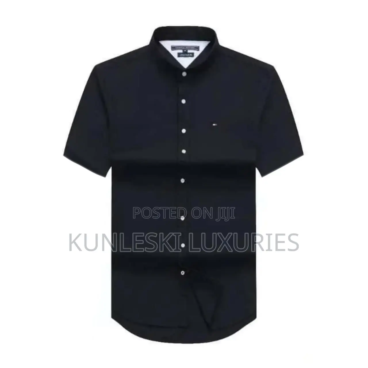Original Tommy Hilfiger Mandarin Neck Short Sleeve Shirt