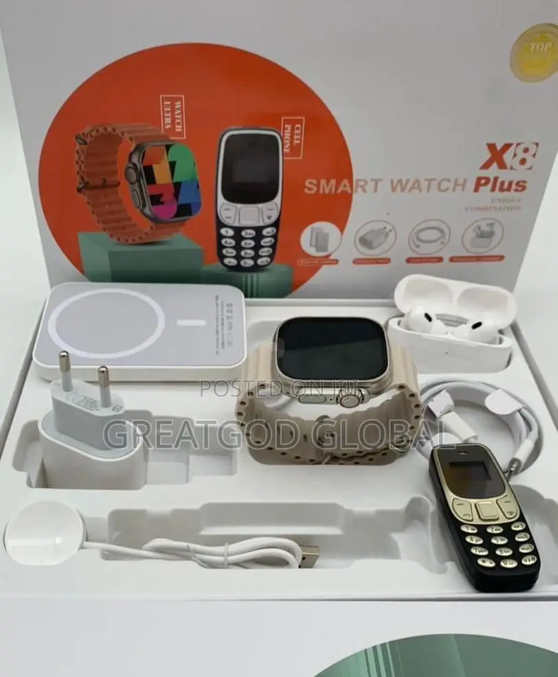 X8 Plus Ultra Smartwatch With a Mini Phone That Use Dual Sim