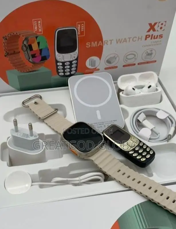 X8 Plus Ultra Smartwatch With a Mini Phone That Use Dual Sim