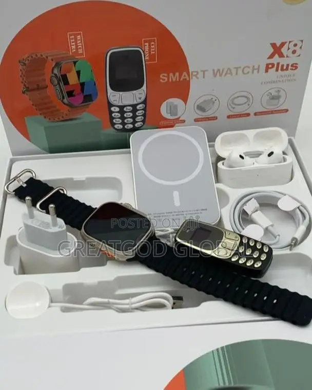 X8 Plus Ultra Smartwatch With a Mini Phone That Use Dual Sim