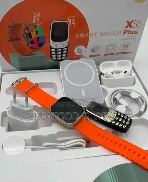 X8 Plus Ultra Smartwatch With a Mini Phone That Use Dual Sim