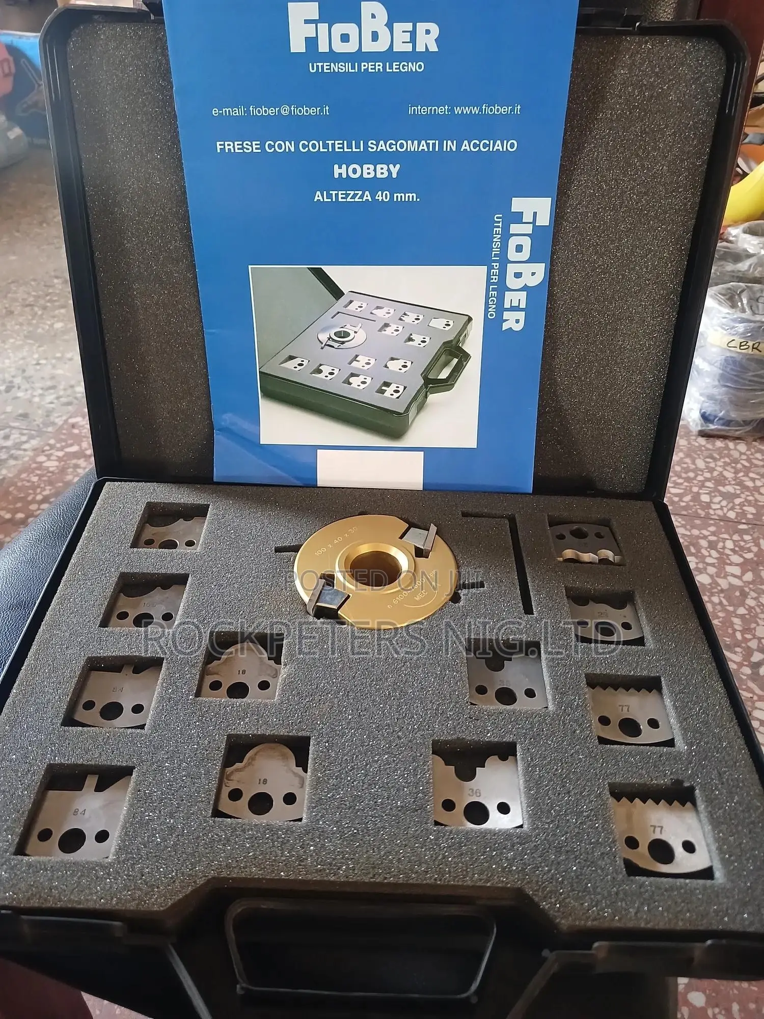 FIOBER CUTTER HEAD and PROFILE KNIVES in Steel H.40x4 Mm
